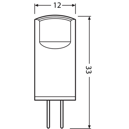 Żarówka LED KAPSUŁKA G4 0.9W = 10W 100lm 2700K Ciepła Biała 12V LEDVANCE
