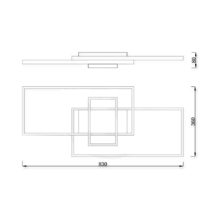 Lampa Sufitowa Żyrandol LED 90W CCT GALAXIS VELA Czarny + Pilot Sterujący