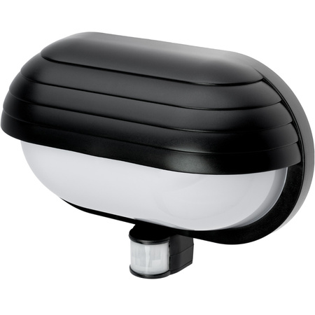 Lampa Ogrodowa Kinkiet Elewacyjny FRODA E27 IP44 z Czujnikiem PIR Czarna