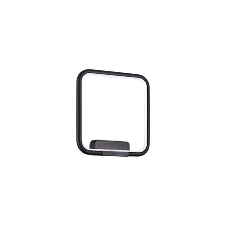 Kinkiet NIX czarny kwadrat ramka 13W LED IP20 Metal i akryl styl nowoczesny minimalistyczny Milagro