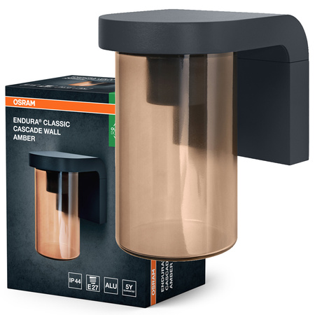 Kinkiet Ogrodowy Lampa Elewacyjna Zewnętrzna E27 Szary IP44 Endura Osram