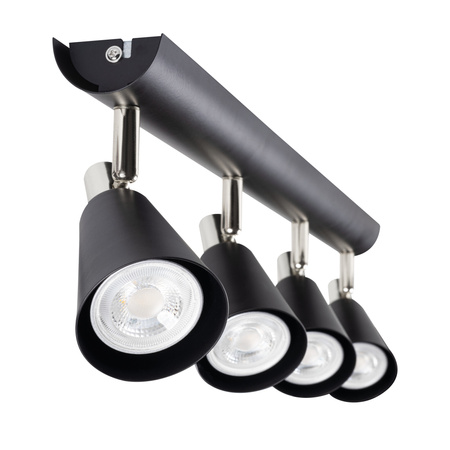 Oprawa ścienno-sufitowa listwa SEMPRA PAR16 4x GU10 Czarna KANLUX