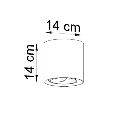 Lampa Sufitowa Oprawa Natynkowa SPOT TUBA GU10 Cylindryczna Szara Industrialna Cullo Sollux