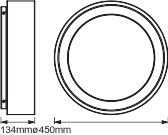 Plafon LED lampa sufitowa ORBIS Cylinder 24W 2800lm ciepła-zimna 45cm SMART+ WiFi LEDVANCE