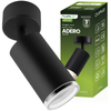Kinkiet Ścienny Lampa Sufitowa Reflektor LED Spot GU10 IP44 ADERO Czarna Lumiled