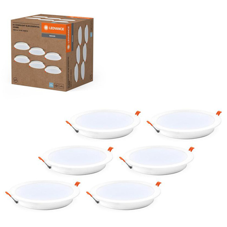 Panel LED Oprawa Podtynkowa Punktowa 18W 1650lm 6500K Zimna Oczko Spot Biały Essentials Downlight Ledvance