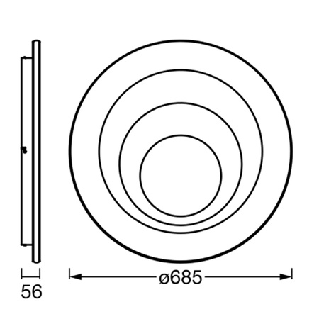 Plafon LED Lampa Sufitowa Natynkowa 63W 4000lm 3000K Ciepła Biała Orbis Spiral Round Osram