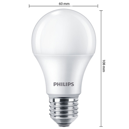 4PAK Żarówka LED E27 A60 10W = 75W 1055lm 4000K Neutralna Mleczny PHILIPS