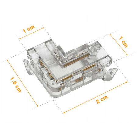 Złączka do Taśm LED COB NEON MONO 8mm Kątowa "L"
