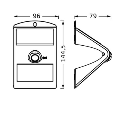 Lampa Solarna Ogrodowa Zewnętrzna Kinkiet Elewacyjny LED 1.5W 220lm 4000K IP65 Czarny Z Czujnikiem Ruchu i Zmierzchu Endura Ledvance