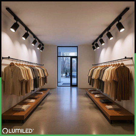 Zestaw Szyna Oświetleniowa Szynoprzewód 2m + 4x Reflektor Szynowy SAGI GU10 Czarno Złoty LUMILED