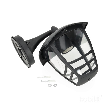 Lampa Ogrodowa Kinkiet Elewacyjny Zewnętrzny E27 IP54 Czarna Tevio Kobi