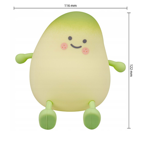 Lampka Nocna LED Biurkowa Stołowa Dziecięca 1W 15lm 3000K Ciepła 360° Zielony Mango Masterled