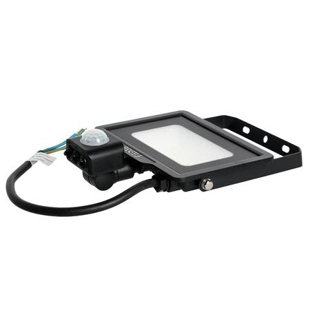 Naświetlacz LED Zewnętrzny Ogrodowy 20W 1600lm 4000K Neutralny 120° z Czujnikiem Ruchu i Zmierzchu IP65 Czarny MHC Kobi