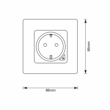 Inteligentne Gniazdko Podtynkowe Wifi SMART Tuya 16A