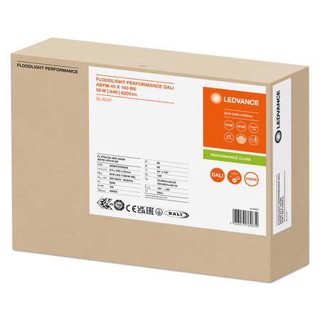 Naświetlacz LED Reflektor Zewnętrzny Lampa Ściemnialny 50W 6200lm 4000K IP66 Czarny Floodlight Ledvance