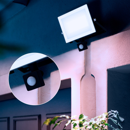 Naświetlacz LED Lampa Reflektor 50W 5400lm 5000K IP65 z Czujnikiem Ruchu i Zmierzchu Czarny Lois Philips