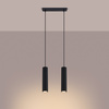 Lampa Wisząca Sufitowa Zwis Tuba Spot 2x GU10 Czarna Karbon Deep Space SL.1574 Sollux