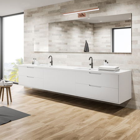 Lampa Ścienna Kinkiet SHINE Różowe Złoto 60cm 13,8W LED Milagro