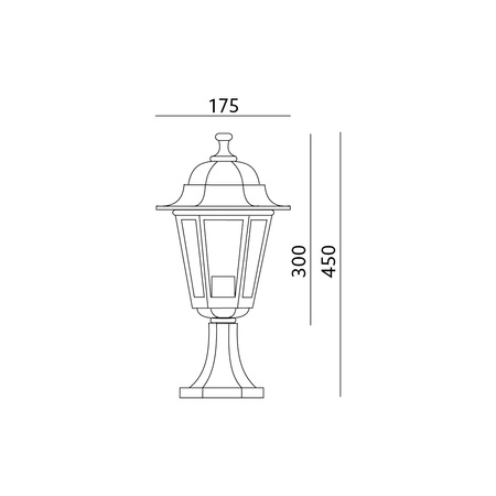 Lampa Ogrodowa Zewnętrzna Słupek LATARNIA E27 do LED IP44 Złota LO4104 Kobi