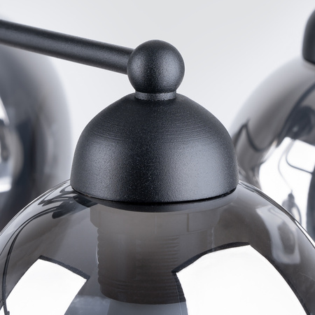 Lampa Sufitowa Wisząca Zwis 5x E27 Żyrandol Owalna Czarna Nowoczesna Fillan Sollux