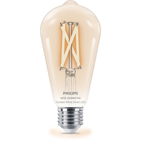 Żarówka LED E27 Edison ST64 7W = 60W 806lm 2700-6500K TW FILAMENT Inteligentna SMART WiFi Bluetooth Aplikacja WiZ Philips