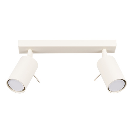 Lampa Sufitowa Reflektor Tuba Spot 2x GU10 Beżowa Ring Bittersweet Shimmer SL.1495 Sollux