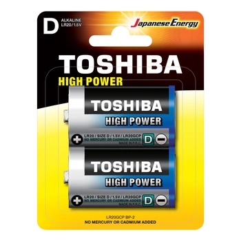 Baterie Alkaliczne TOSHIBA HIGH POWER LR20 1,5V Blister 2szt