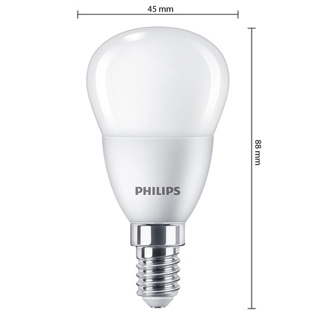 Żarówka LED E14 Kulka P45 6W = 48W 620lm 2700K Ciepła Essential Philips