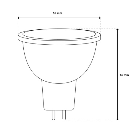 10x Żarówka LED GU5.3 Reflektor MR16 6W = 50W 580lm 6500K Zimna 120° LUMILED