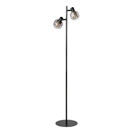 Lampa Stojąca Podłogowa Ozdobna Dekoracyjna 2x E14 Czarna Decor Firefly Osram