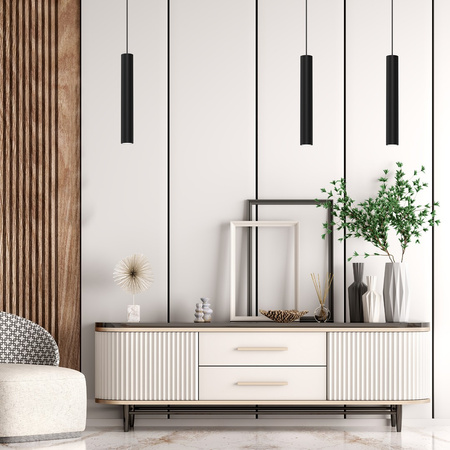 Lampa Wisząca Sufitowa HUDSON Czarna 1xGU10 Milagro