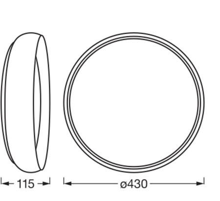 Plafon LED Lampa Sufitowa Natynkowa 24W 1200lm 3000K Ciepła 120° Biała Brązowa Ściemnialna Orbis Livia Osram