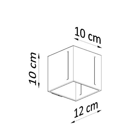 Lampa Ścienna Kinkiet Kostka G9 Kwadratowa Czarna Nowoczesna Pixar Sollux