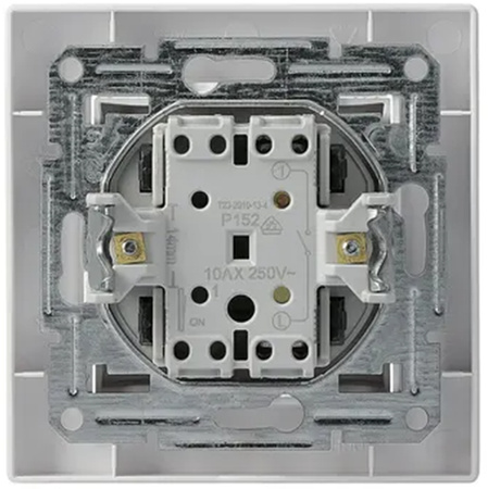 Łącznik Włącznik Świecznikowy Jednobiegunowy Podtynkowy Asfora IP20 z Ramką Biały