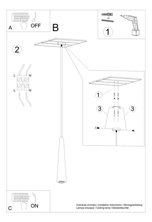 Lampa Sufitowa Wisząca Zwis GU10 Tuba Ruchoma Geometryczna Brązowa Skandynawska Sula Sollux
