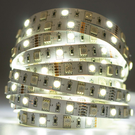 Taśma LED Pasek 12V 72W 300LED 5050 RGB + Neutralna barwa 10mm 5m