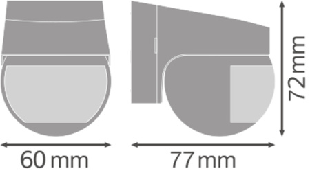 Czujnik Ruchu i Zmierzchu Światła Zewnętrzny LED Szary IP44 Osram