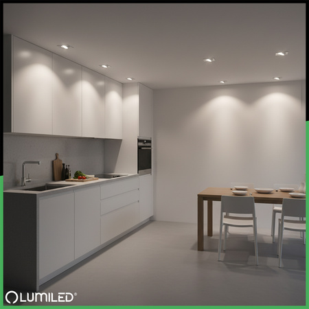 Oprawa Halogenowa Podtynkowa Kwadratowa Ruchoma TRIX 3w1 GU10 6W 3000K Srebrna Szczotkowana LUMILED