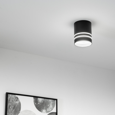 Oprawa Natynkowa HALOGENOWA Spot Tuba ARISA GU10 LUMILED Okrągła Czarna 80mm