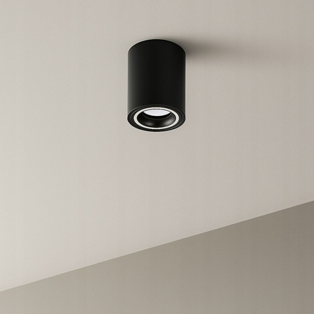 Oprawa Natynkowa Halogenowa Tuba Reflektor Spot GU10 Okrągła Czarna Masterled