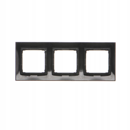 Ramka Potrójna 3-krotna Premium do Włączników Gniazdek Czarna DR3/49 KONTAKT SIMON