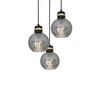 Lampa wisząca OMEGA 3xE27 Przydymione Szkło Kula MLP6533 Milagro Metal + Szkło