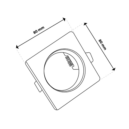 6x Oprawa Halogenowa Podtynkowa Stała Kwadrat PAVO Chrom Blacha MR16 GU10 LUMILED