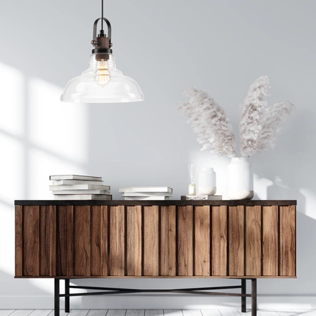 Lampa Wisząca Sufitowa MATTEO E27 Czarna Miedziana Loftowa LM-1.1/82 Lamkur