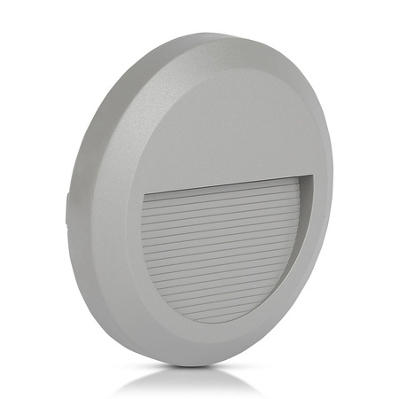Oprawa Schodowa LED 2W 4000K Okrągła Szara Steplight VT-1142 V-TAC