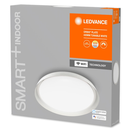 Plafon LED lampa sufitowa biała ORBIS Plate 24W 2500lm ciepła-zimna 43cm SMART+ WiFi LEDVANCE