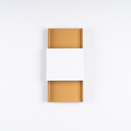 Lampa Ścienna Kinkiet 2x G9 Prostokątna Złota BIała Nowoczesna Durlin Sollux