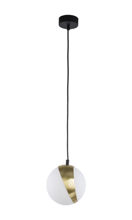 Lampa Sufitowa Wisząca ELFA E14 Zwis Kula Nowoczesna Czarno-Złota Jupiter