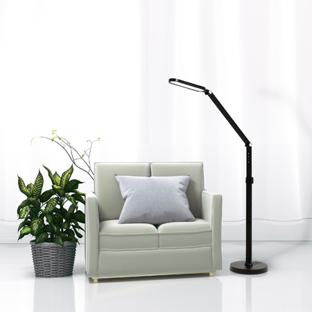 Lampa Podłogowa LED Biurkowa 13W 700lm CCT 120° Czarna Ściemnialna Ferrara Sanico Goldlux